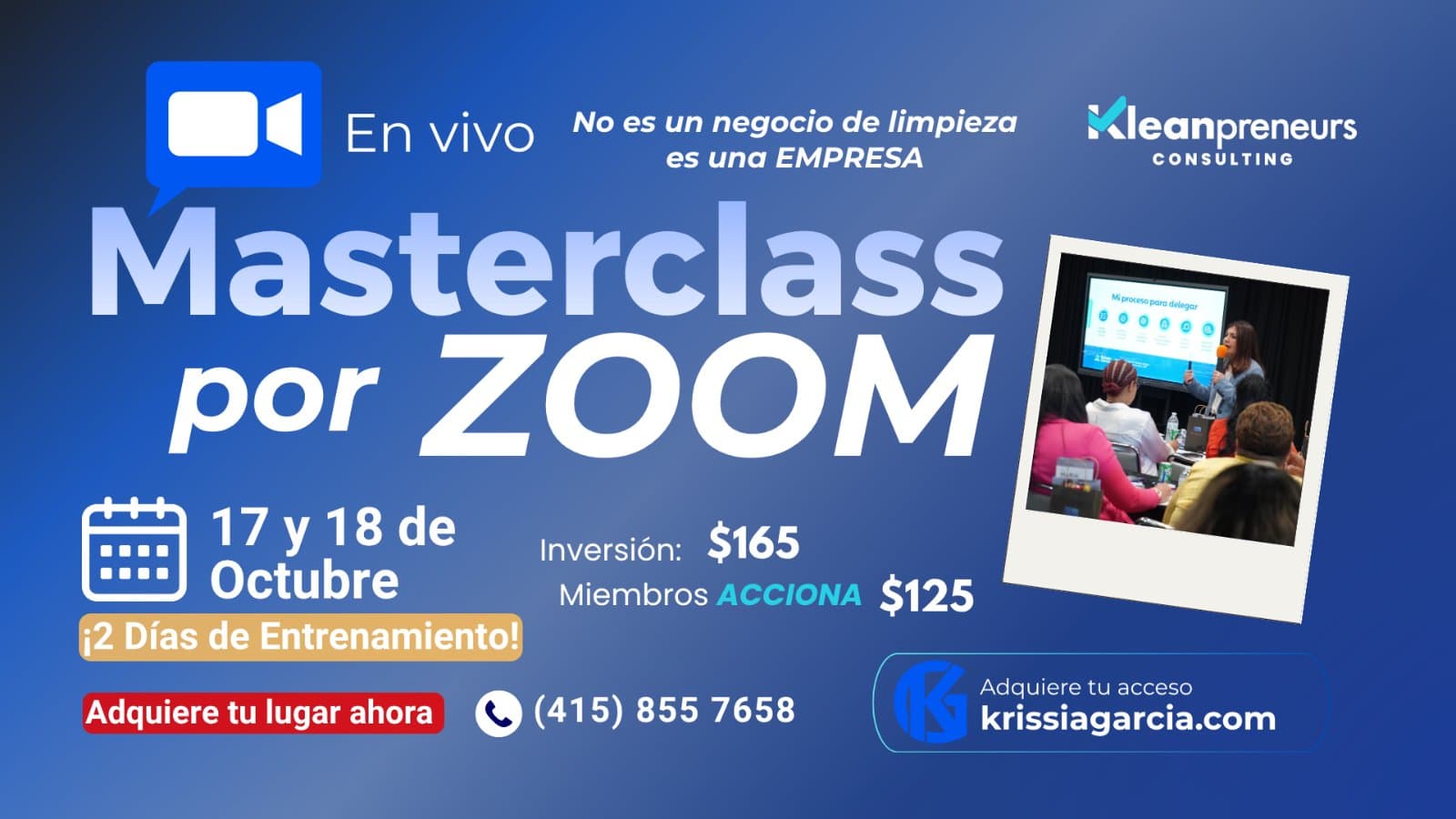 MASTERCLASS POR ZOOM: NO es un negocio de limpieza, es una EMPRESA.